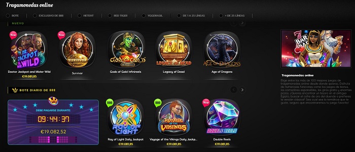 Slots Online de 888 Casino