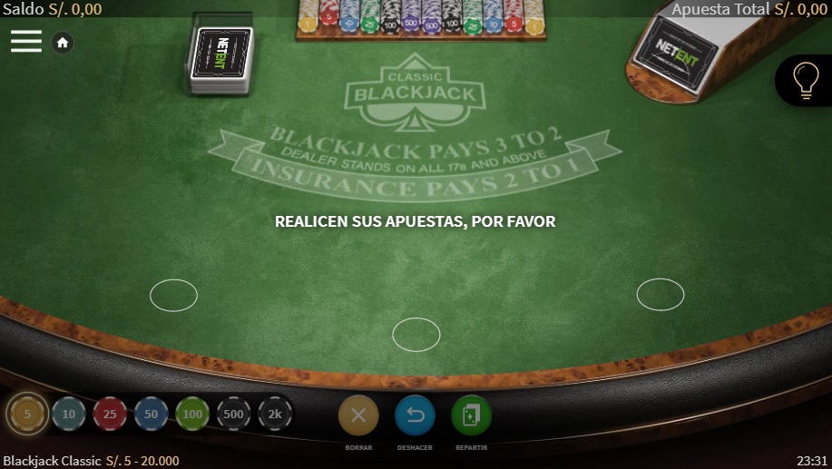 Blackjack en Rivalo Classic