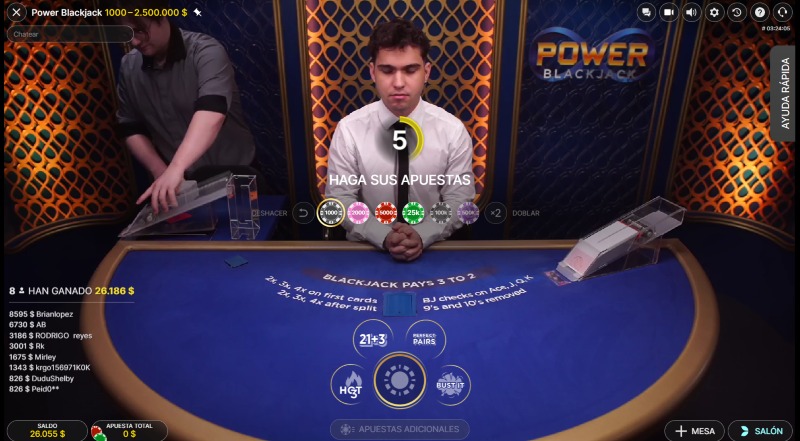 Power Blackjack en VidaVegas