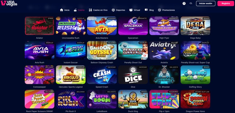 Los CrashGames en VidaVegas